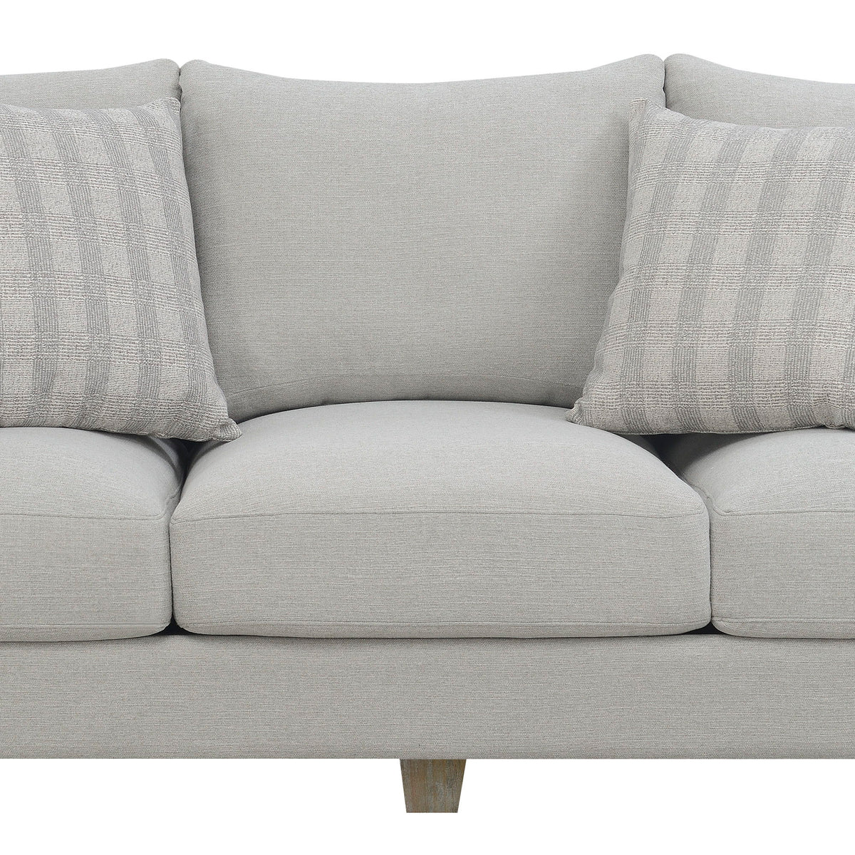 Laney - Sofa With Modern English Roll Arm, Reversible Back Cushions, And Fixed Seat Cushions Topped With 4cm Of Memory Foam - Harbor Gray