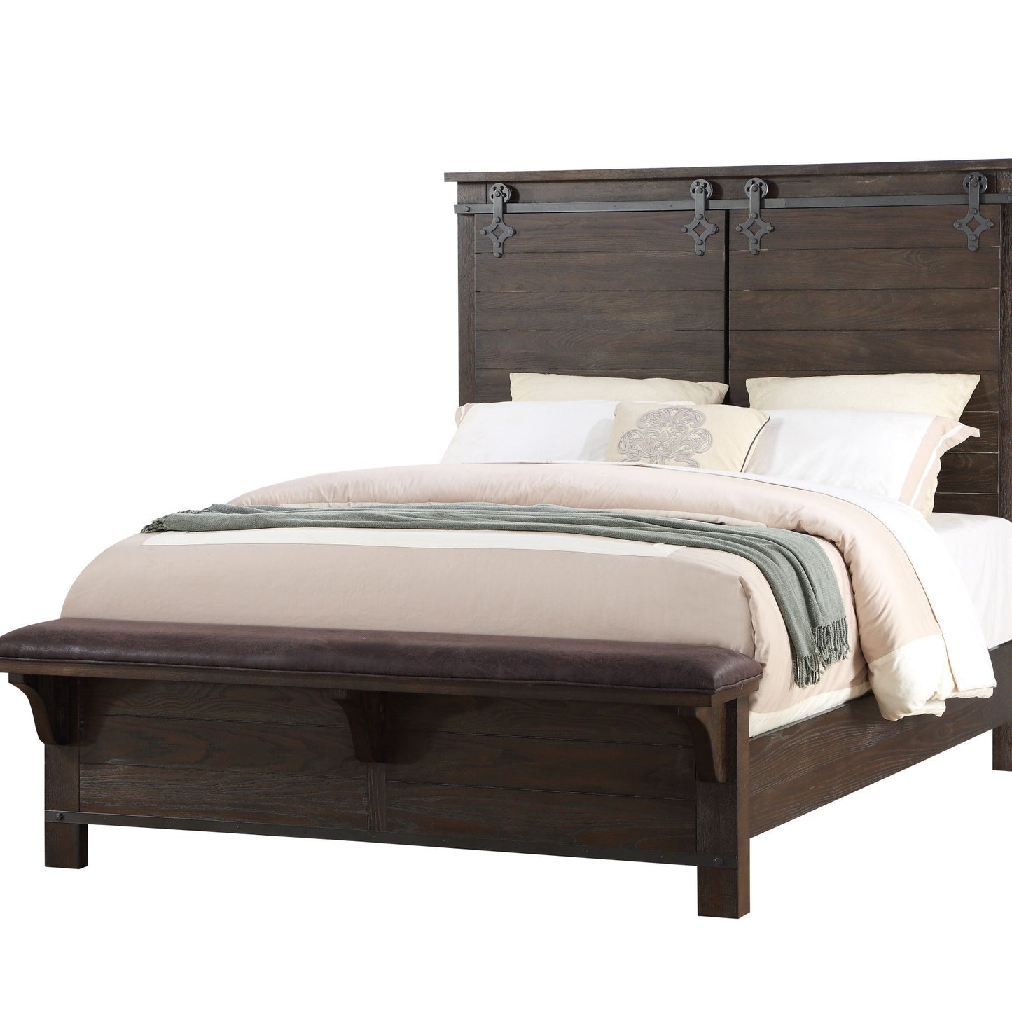 Newton - Complete Queen Bed - Cocoa Brown