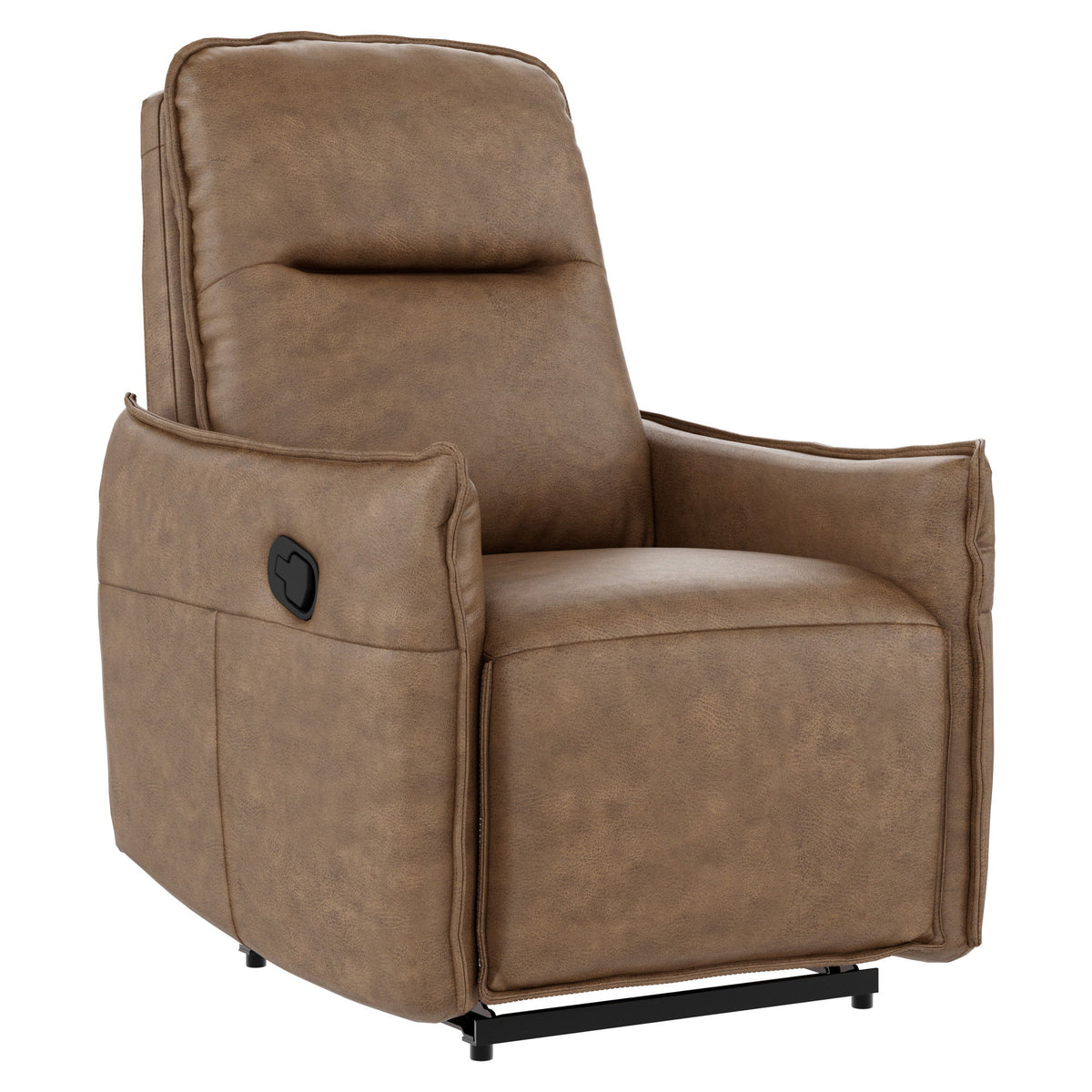 Justine - Manual Recliner - Brown Sanded Pu