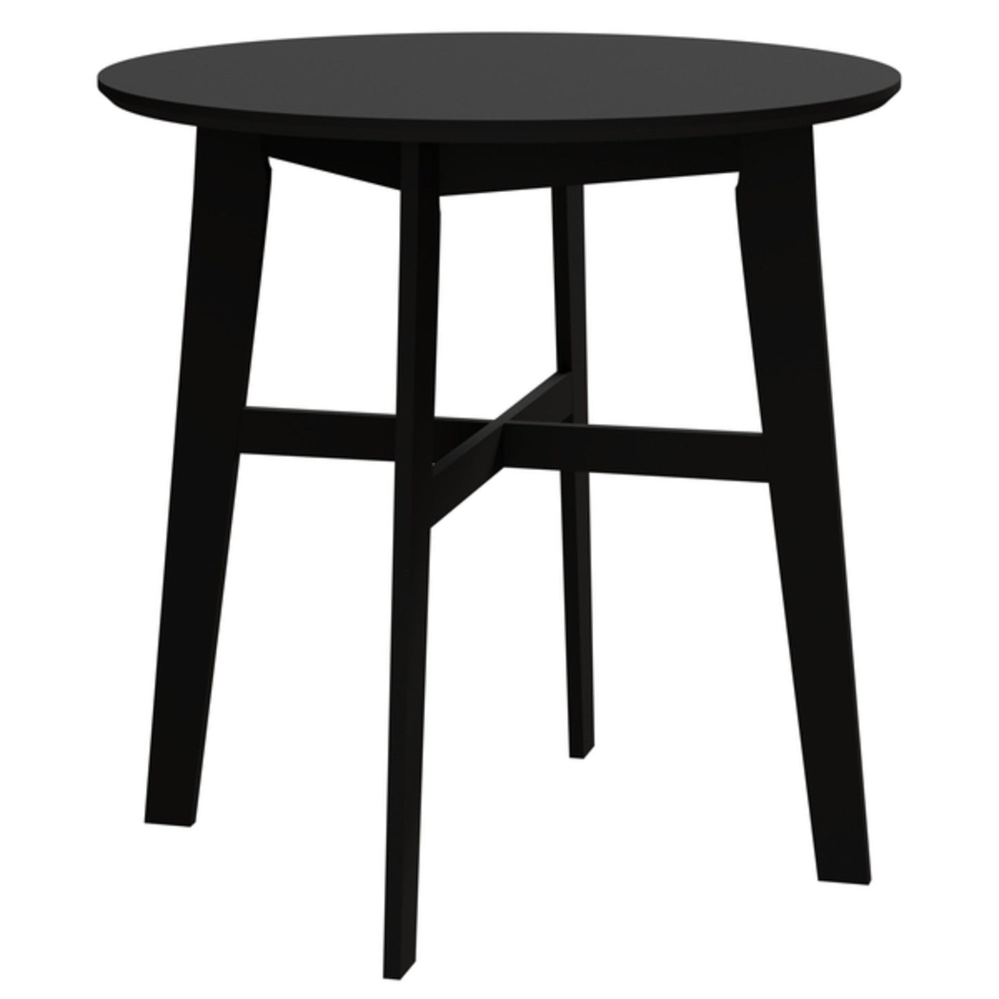 Midland - 24" End Table With Solid Wood Legs - Black