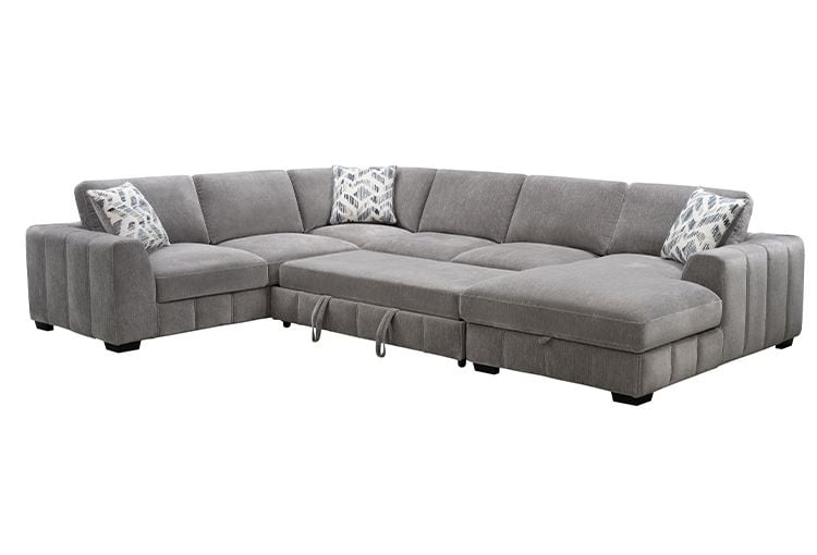 Artisan Sectional With Pop Up Ottoman & Storage Chaise