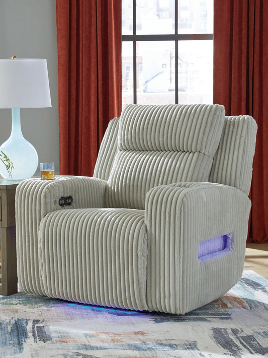 Forest Lake - Power Recliner With Adj Headrest - Alloy