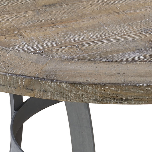 Interlude - 54" Round Dining Table With Metal Base - Sandstone