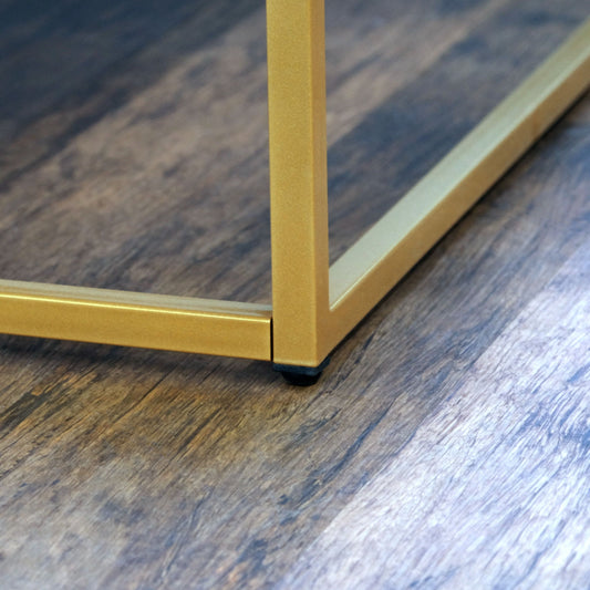 Driscoll - Sofa Table - White / Gold