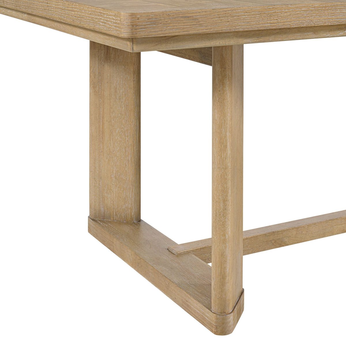 Pacific Grove - 80" Trestle Table With 24" Removable Leaf And Ball-Bearing Cable Glides - Sand Dune