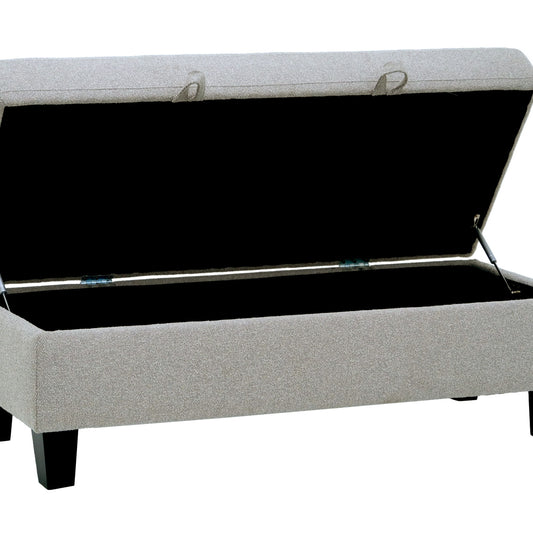 Dawson - Storage Ottoman - Pebble Gray