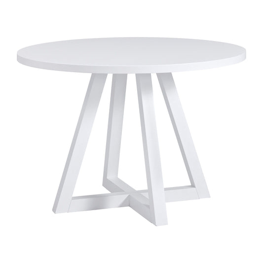 Whitmore - 48" Round Dining Table With Solid Wood - Crisp White