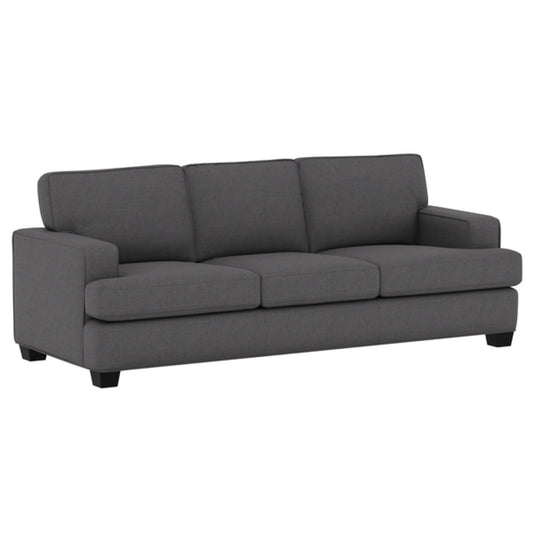 Carter - 86" Sofa With Track Arms And Tapered Block Legs - Medium Gray