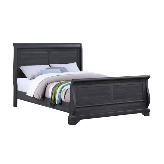 Colville - Queen Sleigh Bed With Curved Headboard And Footboard - Black