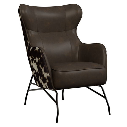 Franky - Accent Chair - Brown Cow Print