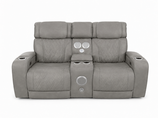 Power Reclining Loveseat with Console &amp; Integrated Audio
