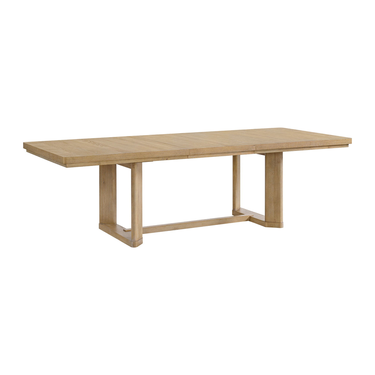 Pacific Grove - 80" Trestle Table With 24" Removable Leaf And Ball-Bearing Cable Glides - Sand Dune