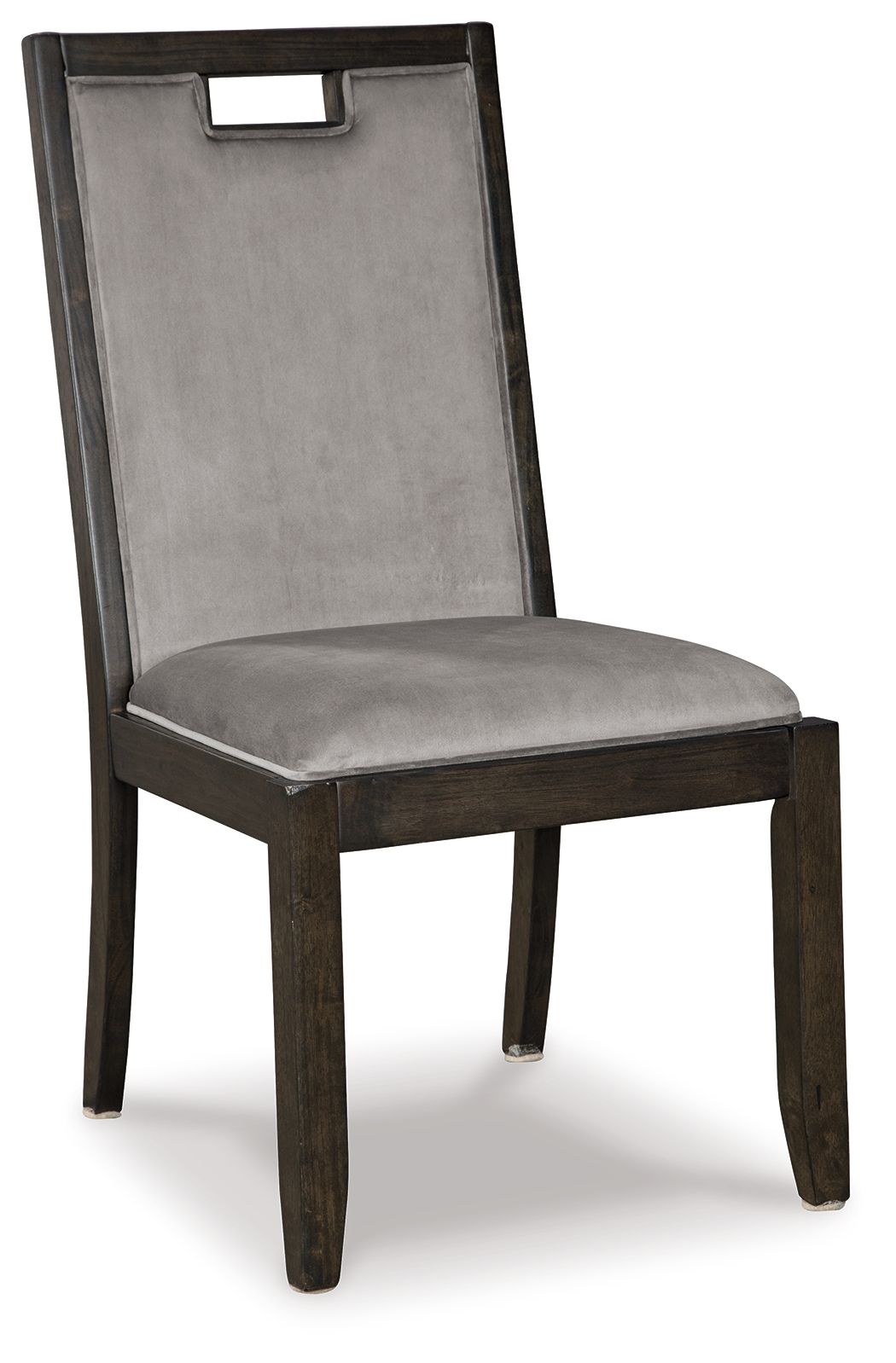 Hyndell - Dining UPH Side Chair (Set of 2) - Gray / Dark Brown