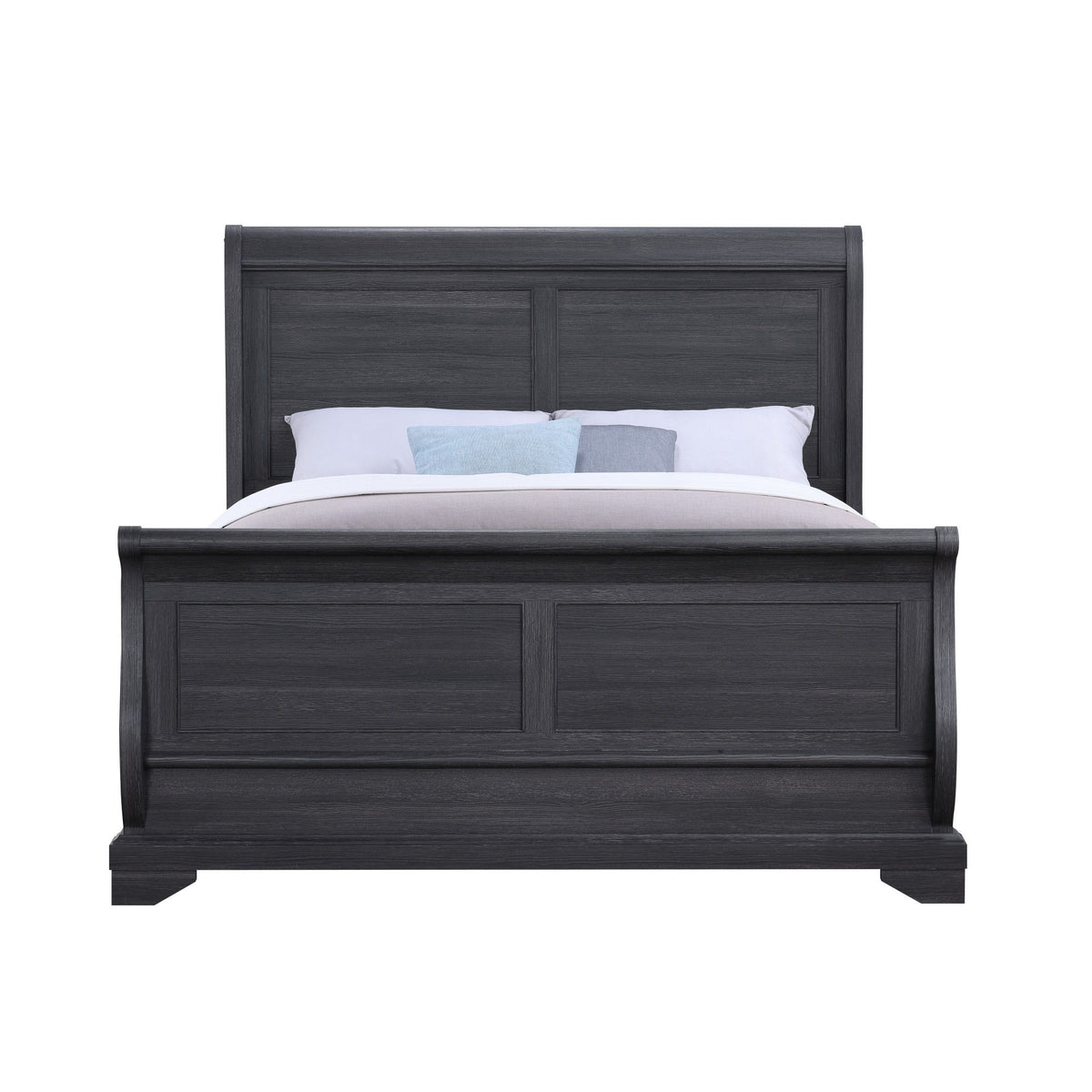 Colville - Queen Sleigh Bed With Curved Headboard And Footboard - Black