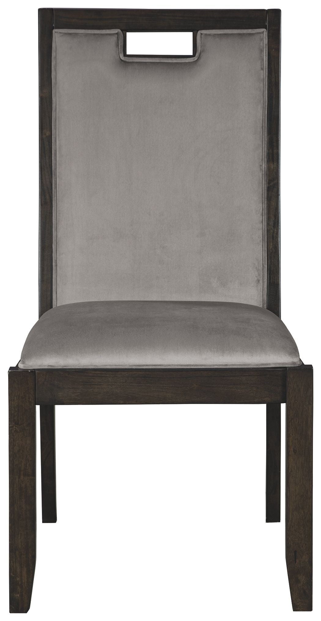 Hyndell - Dining UPH Side Chair (Set of 2) - Gray / Dark Brown