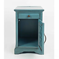 Picture of CHAIRSIDE TABLE-ANTIQUE BLUE
