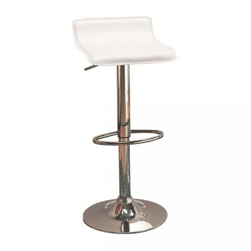 Picture of White Adjustable Barstool