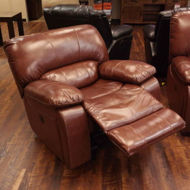Picture of Cognac Leather Power Glider Recliner