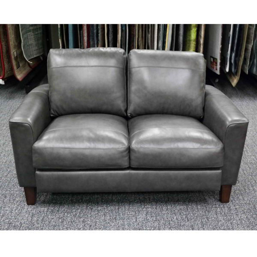 Picture of Chino Grey Leather Loveseat