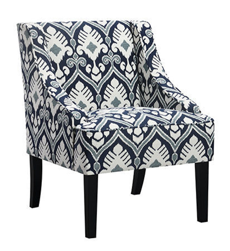 0003955 Navy Print Accent Chair 870 