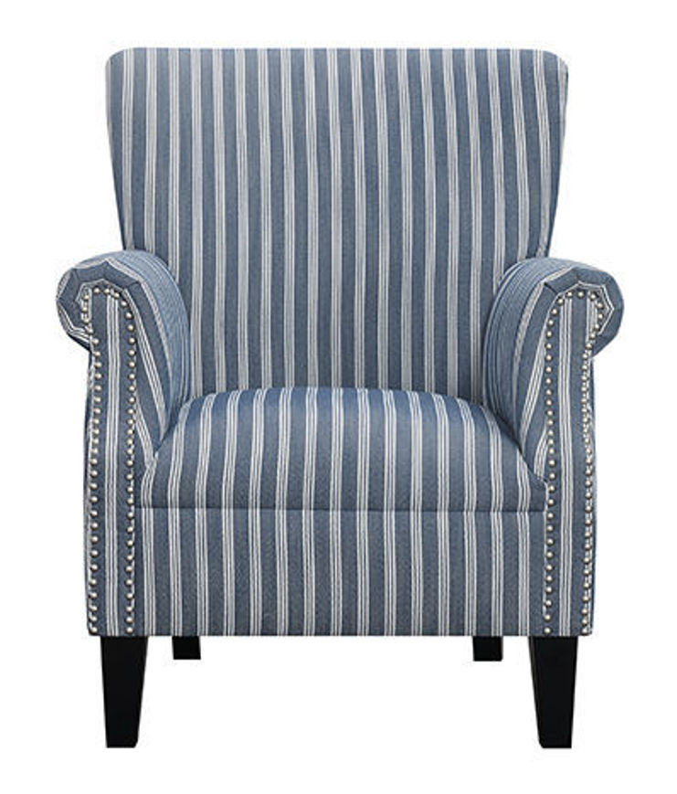 0004040 Blue Stripe Accent Chair 870 