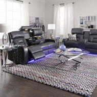Picture of Livorno Grey Leather Reclining Sofa with Power