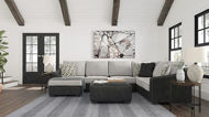 Picture of Bilgray Pewter Sectional LAF Chaise