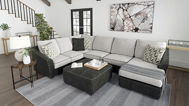 Picture of Bilgray Pewter Sectional RAF Chaise