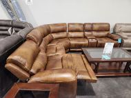 Picture of Camel Leather 6PC Sectional