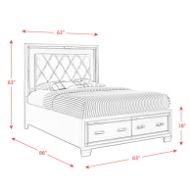 Picture of Titanium Queen Tufted Upholstered Storage Bed