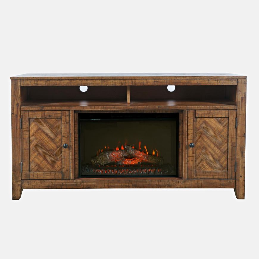 Picture of Fairview Oak Electric Fireplace Media Console