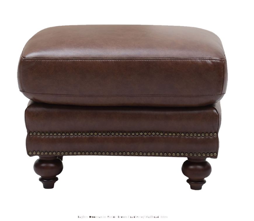 Picture of Bayliss Rustic Brown Leather Ottoman