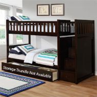 Picture of Espresso Black Twin Over Twin Bunk Bed with Chest